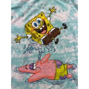 Nickelodeon SpongeBob SquarePants Patrick Star Tie Dye Shirt Kids Size 6 Teal‎